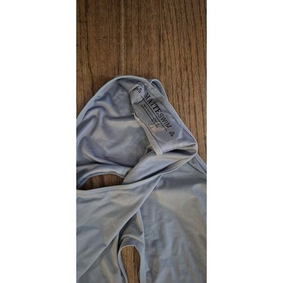 MATTE COLLECTION Plunge Backless One-piece Bathingsuit Swimsuit Women's Size Med - Picture 3 of 4
